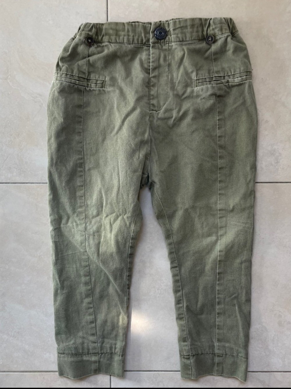 Zara khaki pants size 3/4